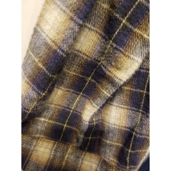 Vintage 90s Western Style Flannel Denim Dress Plaid Check Rodeo Style Size M - Picture 8 of 12